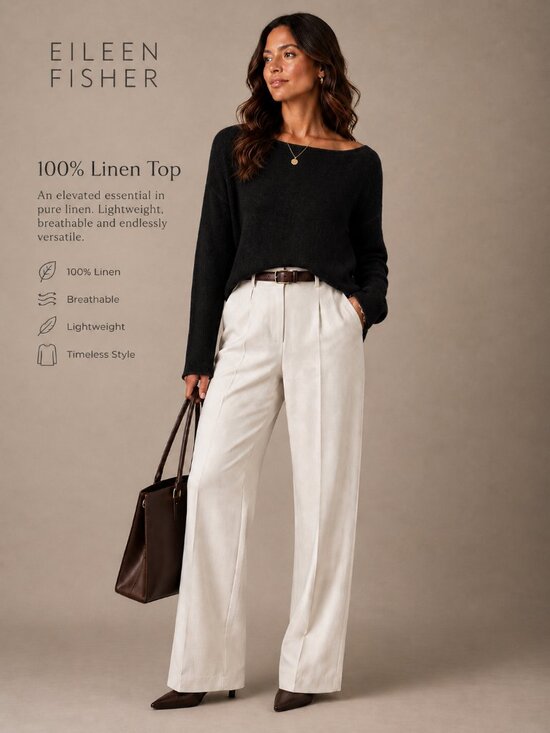 Eileen Fisher Sweaters - Eileen Fisher XS 100% linen sweater top